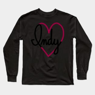 Indy heart in red Long Sleeve T-Shirt